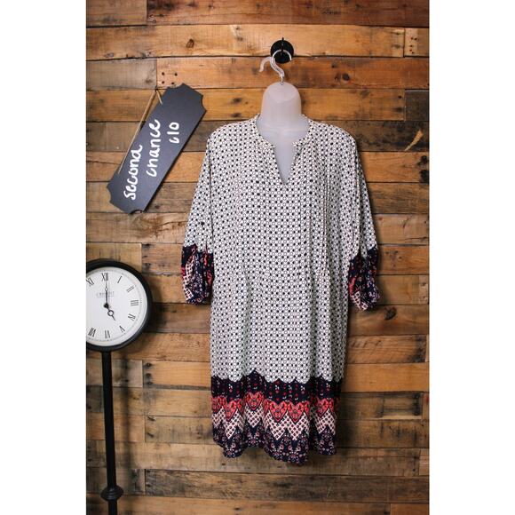 Collective Concepts women's multi patterned casual floral slip dress size Large - Picture 1 of 11